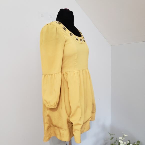 Ark & Co. Embellished Yellow Gold Short Dress S - Picture 2 of 11